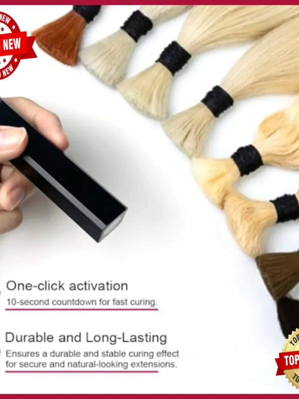 Professional UV Hair Extension Kit with Lamp, Glue, Remover & Comb